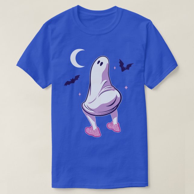 Camiseta Fantasma de hoja de papel de Halloween (Diseño del anverso)