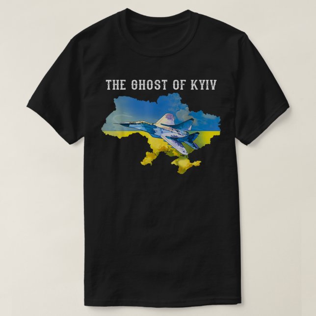 Camiseta Fantasma de Kiev apoya a Ucrania Estoy con Ucrania (Diseño del anverso)