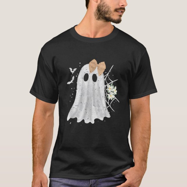 Camiseta Fantasma De Lágrima De Flores Cuestas Bow Girly Fu (Anverso)