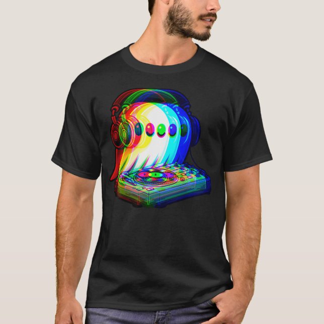 Camiseta Fantasma De Música De Casa Dj Ilusión Óptica Edm H (Anverso)