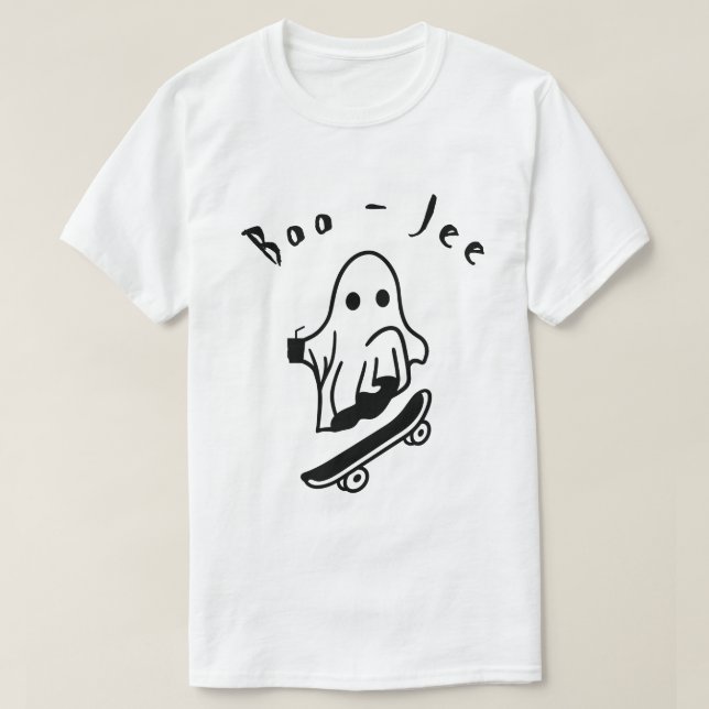 Camiseta Fantasma de patinaje Boo lindo Arte divertido de H (Diseño del anverso)