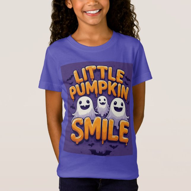 Camiseta Fantasma de pequeña calabaza con gran sonrisa Hall (Anverso)