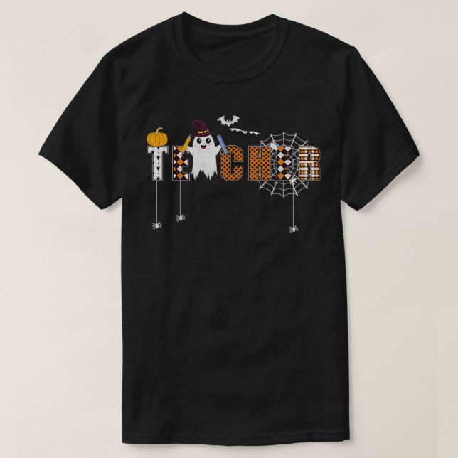 Camiseta Fantasma de profesores de Halloween (Diseño del anverso)