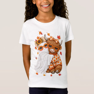 Camiseta fantasma de vaca de tierras altas de otoño Hallowe