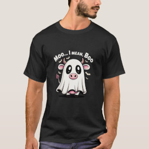 Camiseta Fantasma de vaca lindo broma de Halloween Moo quie