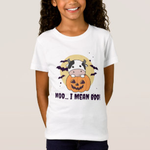 Camiseta Fantasma de vacas lindo Kawaii Halloween Moo me re