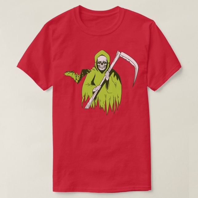 Camiseta Fantasma del cráneo asustado de Halloween con el m (Diseño del anverso)