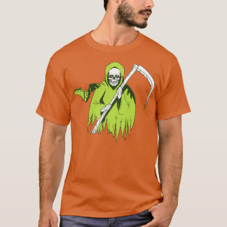 Camiseta Fantasma del cráneo de Halloween Scary con bate