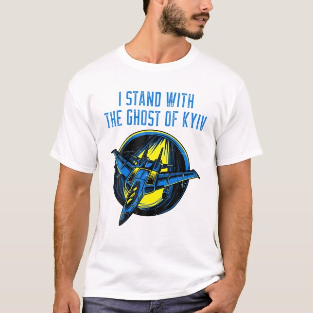 Camiseta Fantasma Del Piloto De Ace Ucraniano De Kiev, Esto (Anverso)
