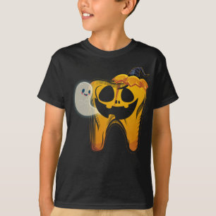 Camiseta Fantasma dental de la calabaza de Halloween
