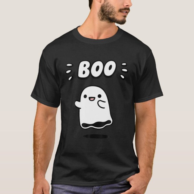 Camiseta Fantasma Diciendo Halloween Gracioso De Boo Ghost  (Anverso)
