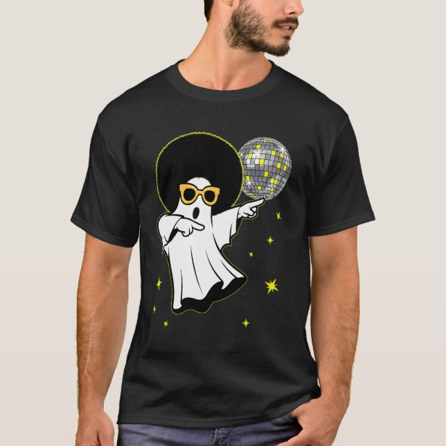 Camiseta Fantasma Disco Bailarín de Halloween de los 70 (Anverso)
