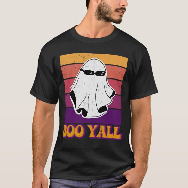 Camiseta Fantasma divertida de Boo Yall Halloween (Anverso)