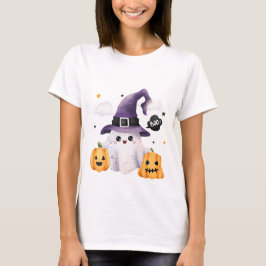 Camiseta Fantasma divertida de las mujeres de Halloween