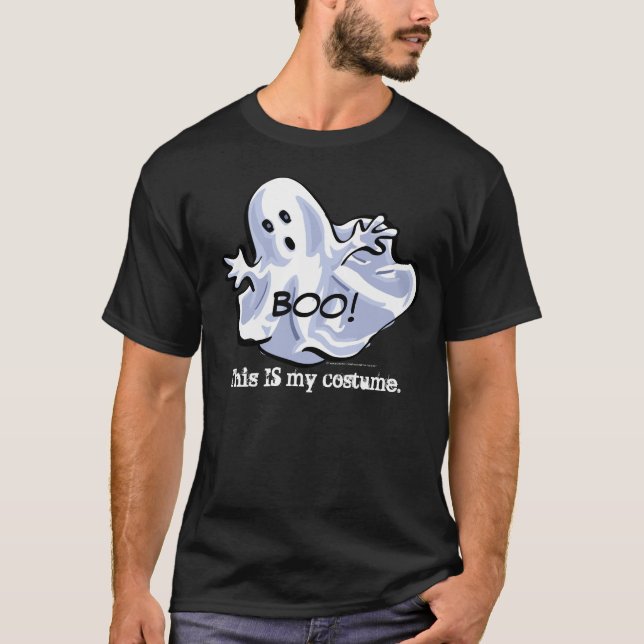 Camiseta Fantasma divertida Este Es Mi Traje Oscuro (Anverso)