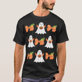 Camiseta Fantasma divertida Halloween calabaza coqueta caíd