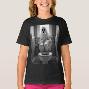 Camiseta Fantasma divertida sentada en el baño
