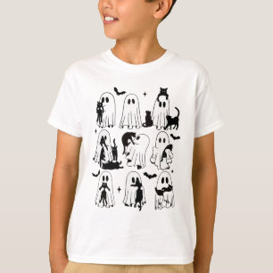 Camiseta Fantasma divertida sostiene un gato negro flojo Sp