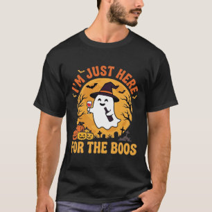 Camiseta Fantasma divertido de Halloween Estoy aquí sólo po