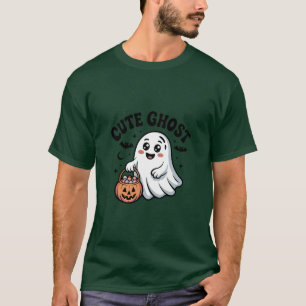 Camiseta Fantasma Divertido Halloween Caramelo Dib