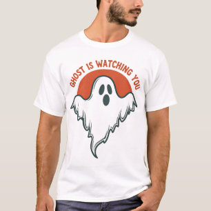Camiseta Fantasma Divertido Te Está Observando Halloween Es
