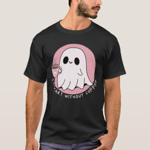 Camiseta Fantasma Divertido y Lindo sin Café da Miedo