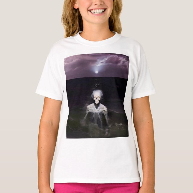 Camiseta Fantasma en el mar - Pintura de petróleo (Anverso)