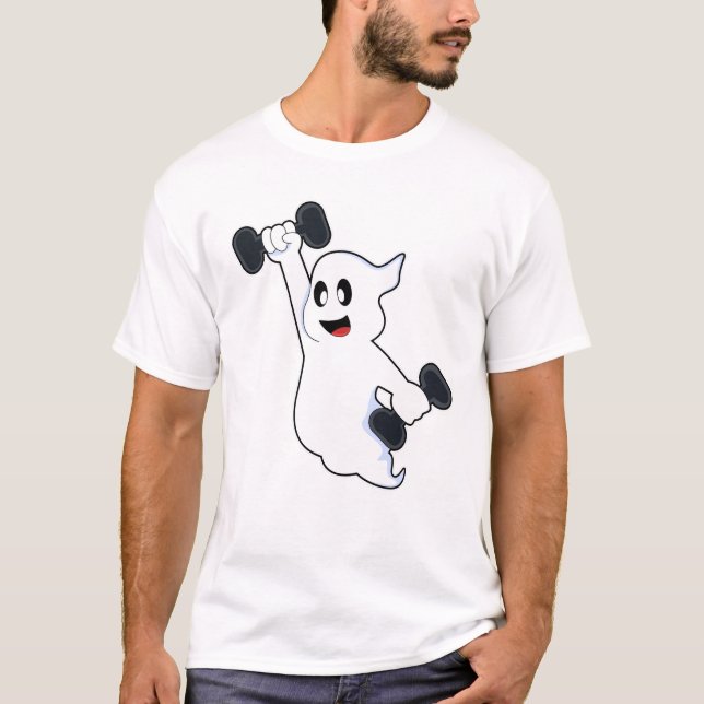 Camiseta Fantasma en entrenamiento de fuerza con campanas (Anverso)