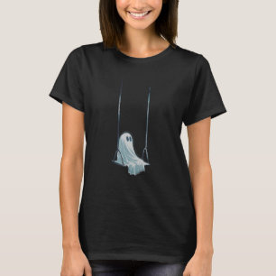 Camiseta Fantasma en un chico joven vestido de peluca de Ha