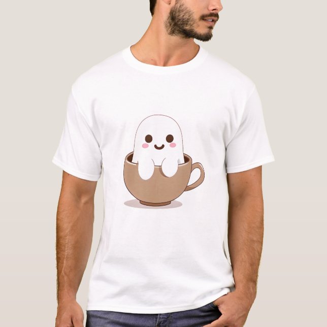 Camiseta Fantasma en una Copa de Café (Anverso)