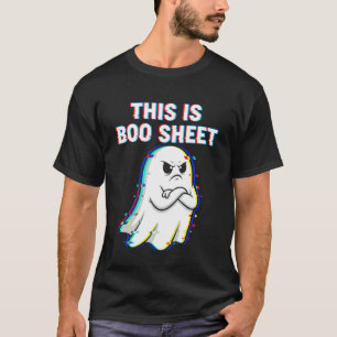 Camiseta Fantasma Enfadado Divertido Esta es Hoja de Boo Ha