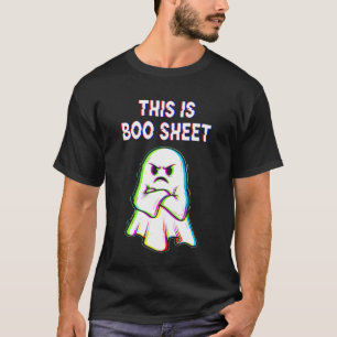 Camiseta Fantasma Enfadado Divertido Esta es Hoja de Boo Ha