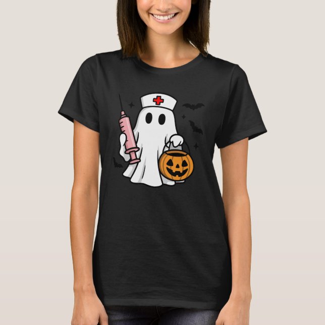 Camiseta Fantasma enfermera Ghost Halloween (Anverso)