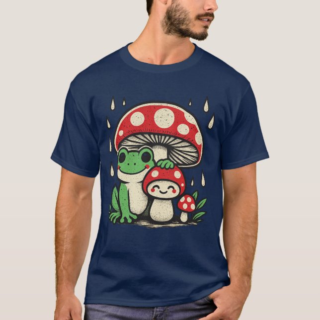 Camiseta Fantasma espeluznante bajo sangrienta lluvia de ho (Anverso)