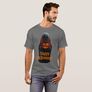 Camiseta Fantasma Espeluznante con Calabaza – Feliz Hallowe