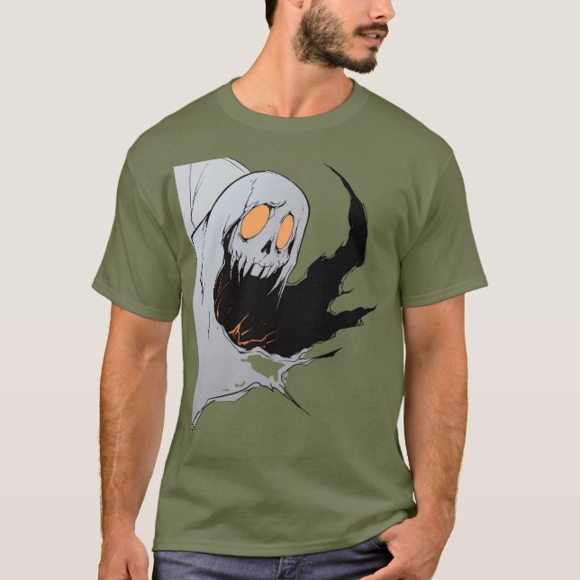 Camiseta Fantasma espeluznante de Halloween (Anverso)