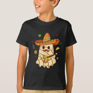 Camiseta Fantasma Espeluznante Toca Guitarra Conchas Pan Du