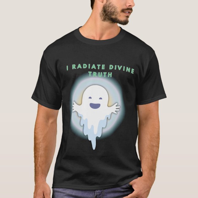 Camiseta Fantasma Espiritual Cuidada - Cita Divina Radiante (Anverso)