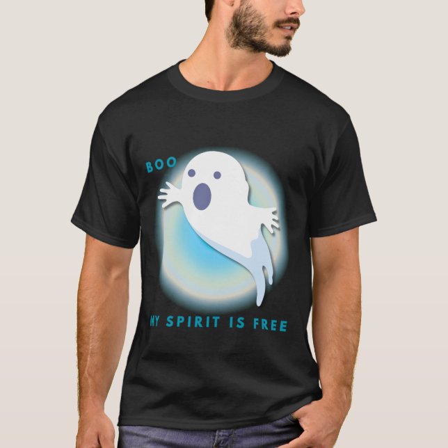 Camiseta Fantasma espiritual lindo - Mi espíritu es Cita gr (Anverso)