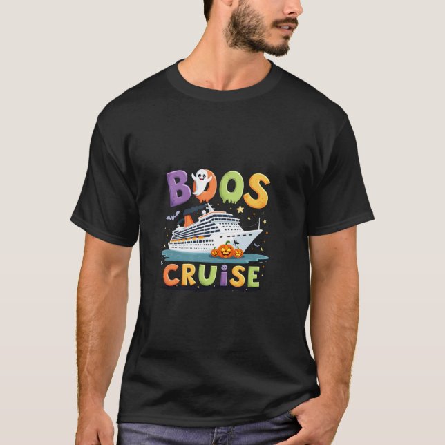 Camiseta Fantasma Familia de Cruceros Halloween Boos (Anverso)