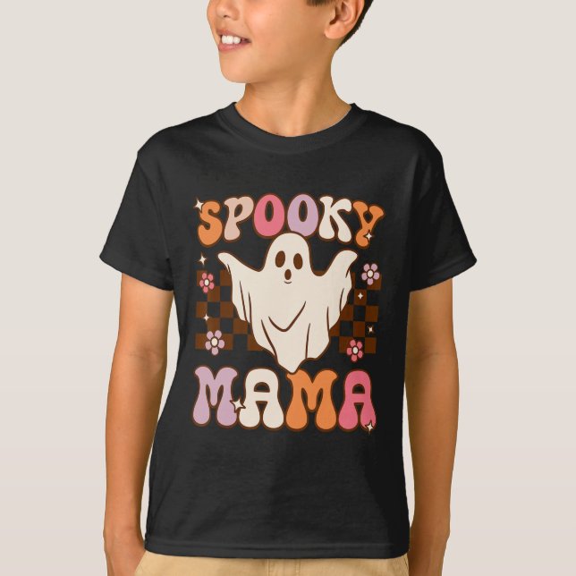 Camiseta Fantasma fantasma de Halloween Retro Groovy Disfra (Anverso)