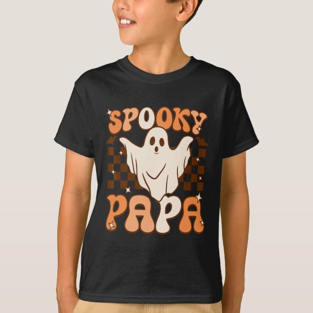 Camiseta Fantasma fantasma retro Groovy disfraz de papá (Anverso)