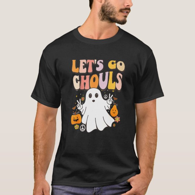 Camiseta Fantasma fantasma retro tembloroso vamos a hacer f (Anverso)
