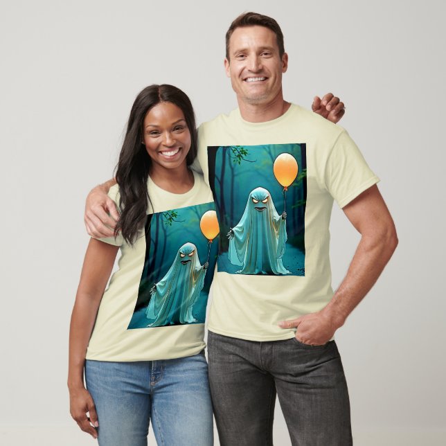 Camiseta Fantasma fantasmal con globo espeluznante (Unisexo)