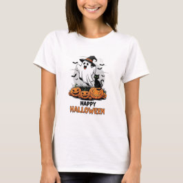 Camiseta Fantasma feliz de Halloween