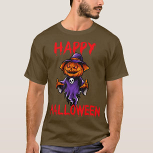 Camiseta Fantasma feliz de Halloween Jack O Lantern