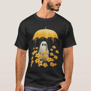 Camiseta Fantasma Floral Fantasma De Halloween En El Bosque