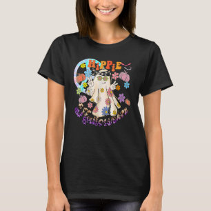 Camiseta Fantasma floral Hippie Halloween retro vintage