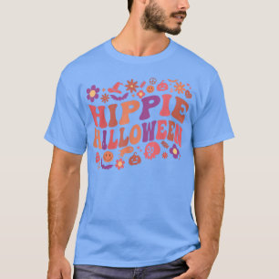 Camiseta Fantasma floral retro Groovy Halloween Halloween d