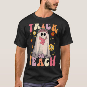Camiseta Fantasma Floral Retro Trípoli O Enseñe Groovy Hall